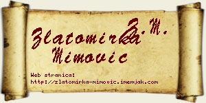 Zlatomirka Mimović vizit kartica